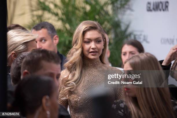 Gigi Hadid attends the 2017 Glamour Women of The Year Awards at Kings Theatre on November 13, 2017 in New York City.