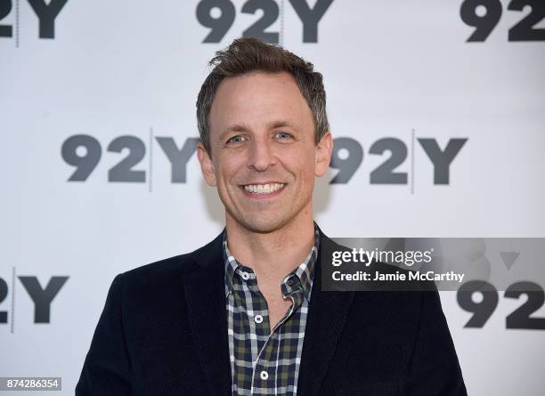 Seth Meyers attends the 92Y Presents Get Out: Jordan Peele In Conversation With Seth Meyers at 92nd Street Y on November 14, 2017 in New York City.