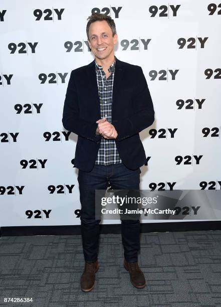 Seth Meyers attends the 92Y Presents Get Out: Jordan Peele In Conversation With Seth Meyers at 92nd Street Y on November 14, 2017 in New York City.