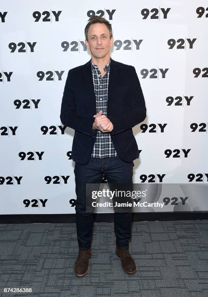 Seth Meyers attends the 92Y Presents Get Out: Jordan Peele In Conversation With Seth Meyers at 92nd Street Y on November 14, 2017 in New York City.