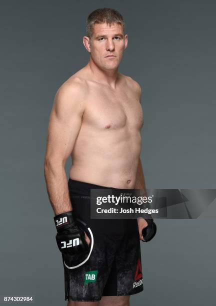 Daniel Kelly of Australia poses for a portrait during a UFC photo session on November 15, 2017 in Sydney, Australia.