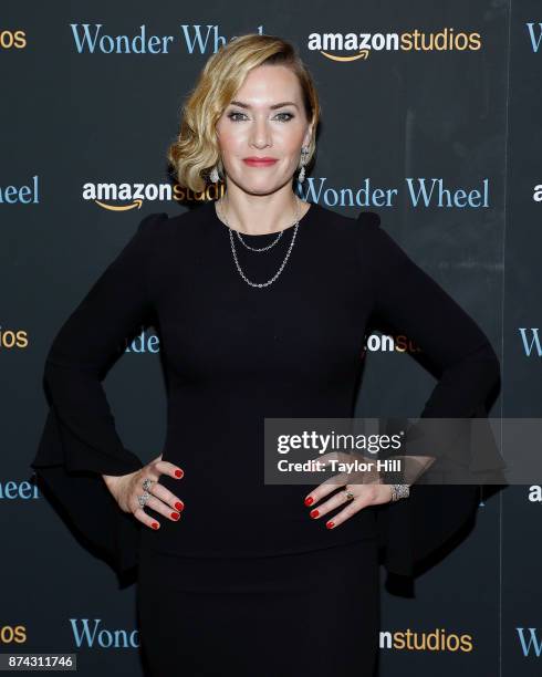 Kate Winslet attends the premiere of "Wonder Wheel" at Museum of Modern Art on November 14, 2017 in New York City.