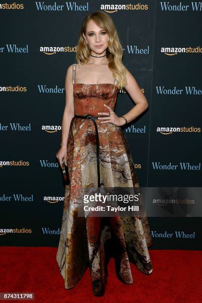 Juno Temple attends the premiere of "Wonder Wheel" at Museum of Modern Art on November 14, 2017 in New York City.