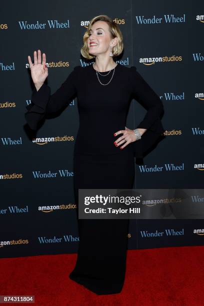 Kate Winslet attends the premiere of "Wonder Wheel" at Museum of Modern Art on November 14, 2017 in New York City.