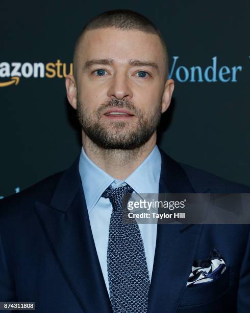 Justin Timberlake attends the premiere of "Wonder Wheel" at Museum of Modern Art on November 14, 2017 in New York City.