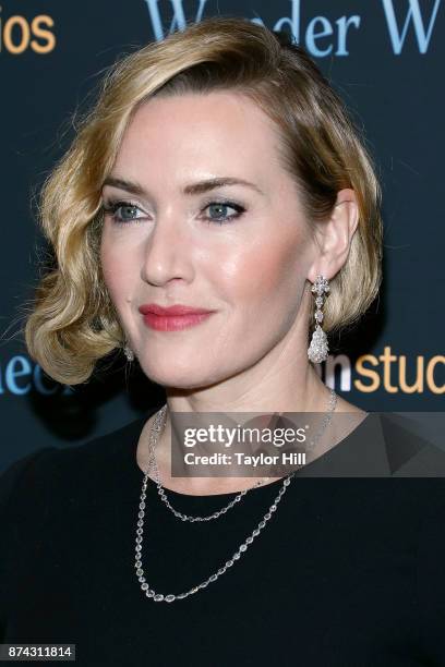 Kate Winslet attends the premiere of "Wonder Wheel" at Museum of Modern Art on November 14, 2017 in New York City.