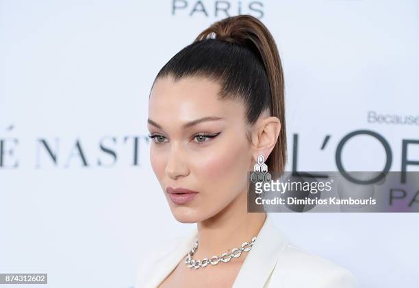 Bella Hadid attends Glamour's 2017 Women of The Year Awards at Kings Theatre on November 13, 2017 in Brooklyn, New York.
