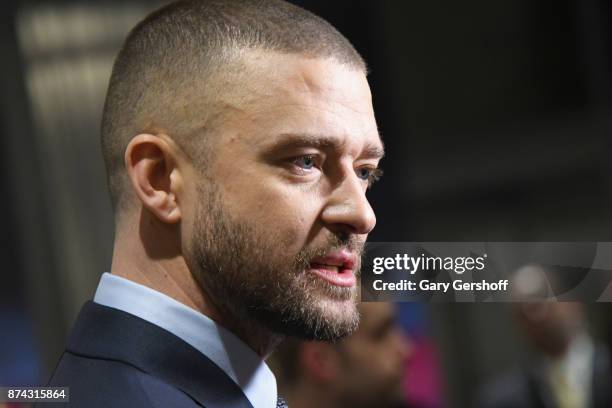 Justin Timberlake attends the "Wonder Wheel" New York screening at the Museum of Modern Art on November 14, 2017 in New York City.