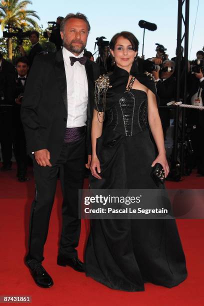 Swedish actress Noomi Rapace and actor Michael Nyqvist attends the A Prophet Premiere held at the Palais Des Festivals during the 62nd International...