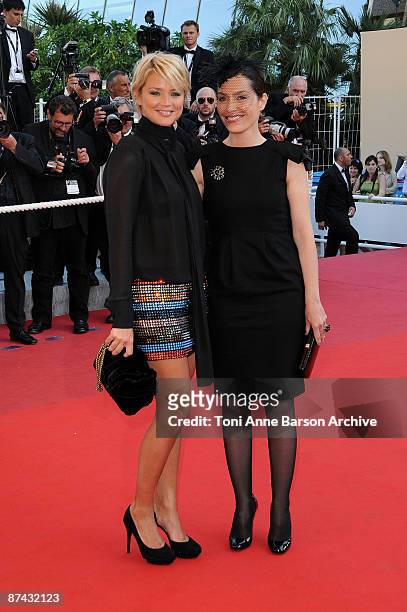 Presenters Daphne Roulier and Virginie Efira attends the "A Prophet" Premiere at the Grand Theatre Lumiere during the 62nd Annual Cannes Film...