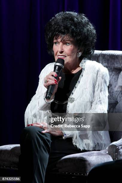 Wanda Jackson speaks onstag at An Evening With Wanda Jackson on November 14, 2017 at the GRAMMY Museum in Los Angeles, California.