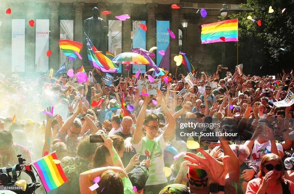 Australians Gather To Hear Result Of Marriage Equality Survey