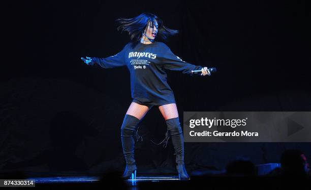 Becky G performs at the Amway Center on November 14, 2017 in Orlando, Florida.