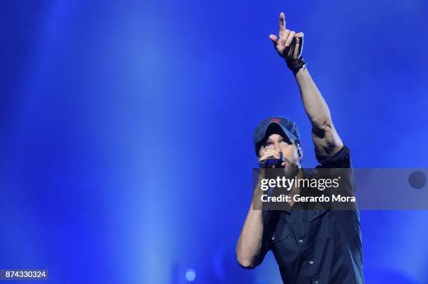 Enrique Iglesias performs at the Amway Center on November 14, 2017 in Orlando, Florida.