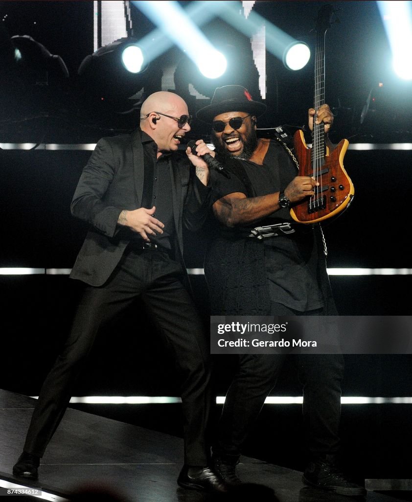 Enrique Iglesias And Pitbull In Concert - Orlando, Florida