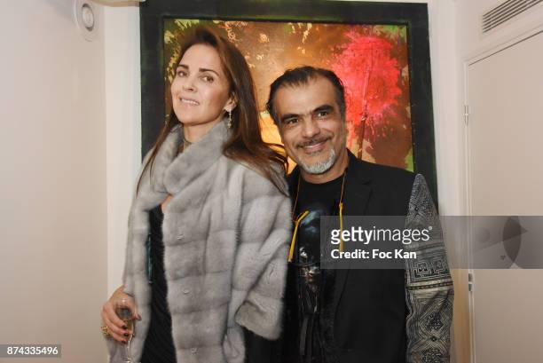 Helena Khoi and Chayan Khoi attend 'La Femme dans Le Siecle' Exhibition and Award Ceremony Cocktail at Galerie FRM on November 14, 2017 in Paris,...