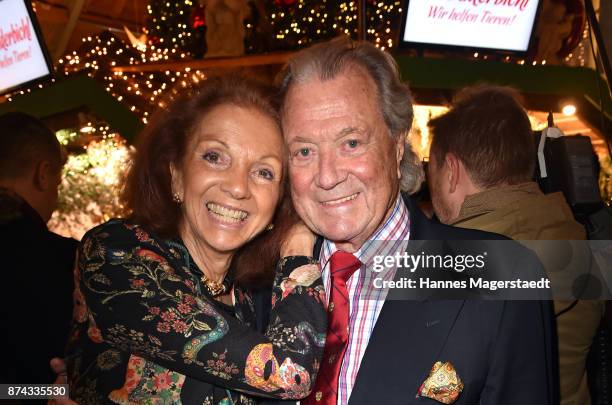 Marina Meggle and Toni Meggle during the Gut Aiderbichl Christmas Market opening on November 14, 2017 in Henndorf am Wallersee, Austria.