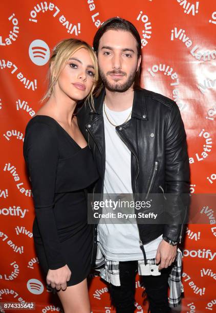 Lele Pons and Alesso at Spotify Celebrates Latin Music and Their Viva Latino Playlist at Marquee Nightclub on November 14, 2017 in Las Vegas, Nevada.