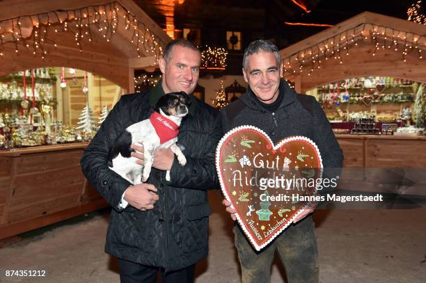 Dieter Ehrengruber and Christian Clerici during the Gut Aiderbichl Christmas Market opening on November 14, 2017 in Henndorf am Wallersee, Austria.