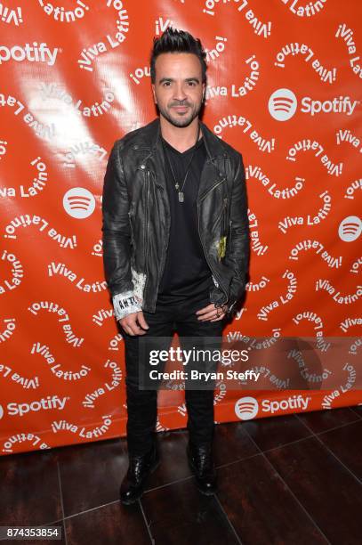 Luis Fonsi at Spotify Celebrates Latin Music and Their Viva Latino Playlist at Marquee Nightclub on November 14, 2017 in Las Vegas, Nevada.