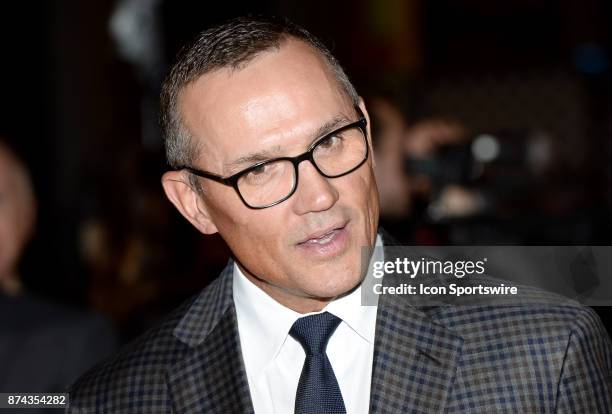 Steve Yzerman walks the red carpet before the 2017 Hockey Hall of Fame induction ceremony at Brookfield Place on November 13, 2016 in Toronto, ON,...