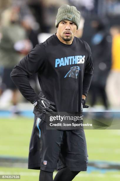 Carolina Panthers free safety Kurt Coleman during the pre-game on November 13, 2017 between the Carolina Panthers and the Miami Dolphins at Bank of...