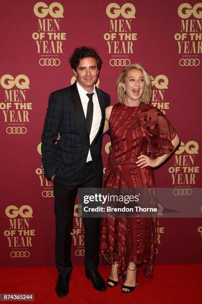 Vincent Fantauzzo and Asher Keddie attend the GQ Men Of The Year Awards at The Star on November 15, 2017 in Sydney, Australia.