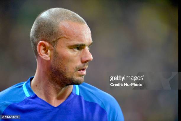 Wesley Sneijder during the International Friendly match between Romania and Netherlands at National Arena Stadium in Bucharest, Romania, on 14...