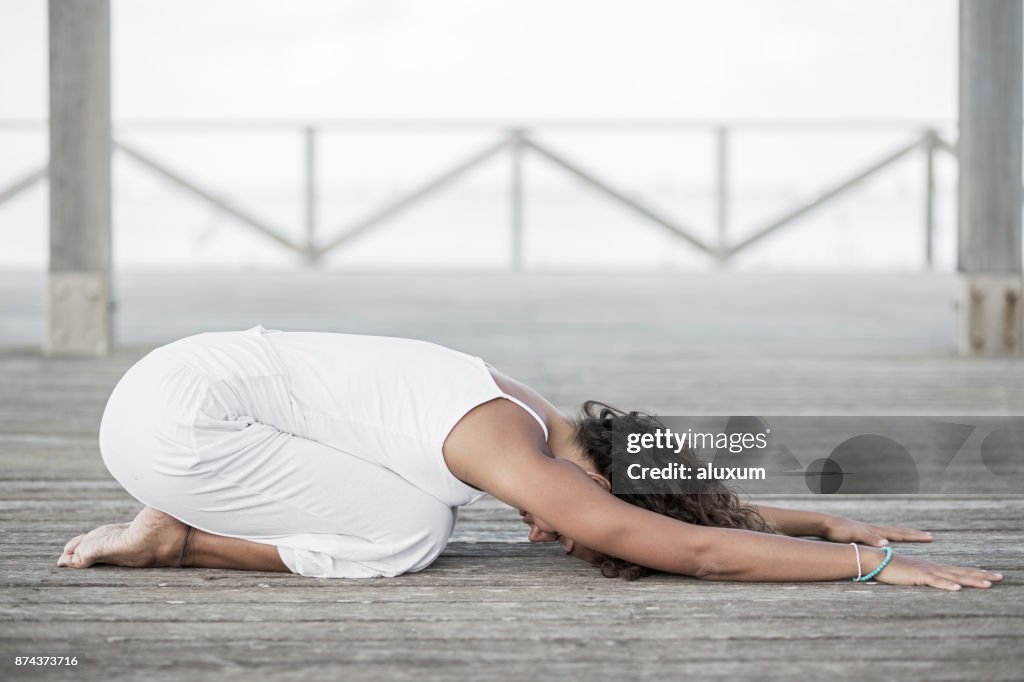 Yoga balasana child pose