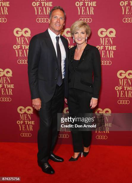 David Panton and Julie Bishop attend the GQ Men Of The Year Awards at The Star on November 15, 2017 in Sydney, Australia.
