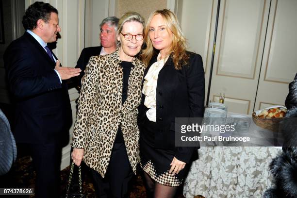 Mona Arnold and Sonja Morgan attend In Celebration of the life of Lee Mellis at 21 Club on November 14, 2017 in New York City.