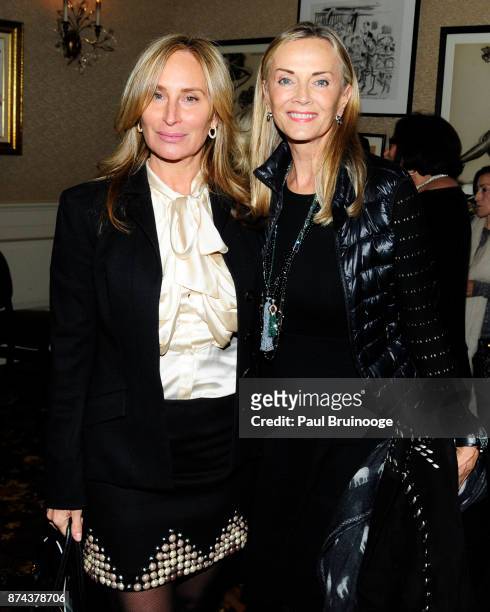 Sonja Morgan and Bonnie Pfeifer Evans attend In Celebration of the life of Lee Mellis at 21 Club on November 14, 2017 in New York City.