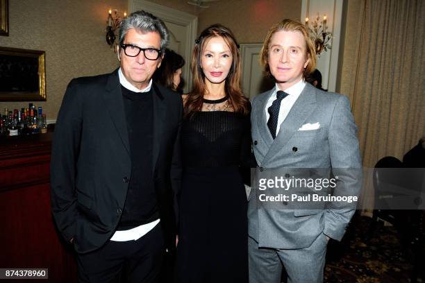 Andrew Rosen, Yung Hee Kim and Eric Javits attend In Celebration of the life of Lee Mellis at 21 Club on November 14, 2017 in New York City.