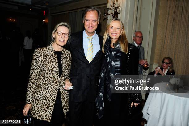 Mona Arnold, Greg Arnold and Bonnie Pfeifer Evans attend In Celebration of the life of Lee Mellis at 21 Club on November 14, 2017 in New York City.