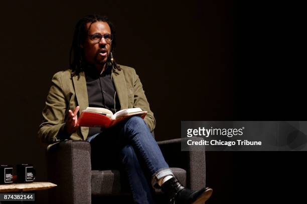Colson Whitehead reads a passage from his book, "The Underground Railroad," after he received the Heartland Prize for fiction for during the Chicago...