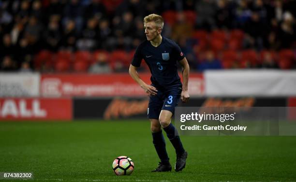 Louie Sibley of England during the International Match between England U17 and Germany U17 at The New York Stadium on November 14, 2017 in Rotherham,...