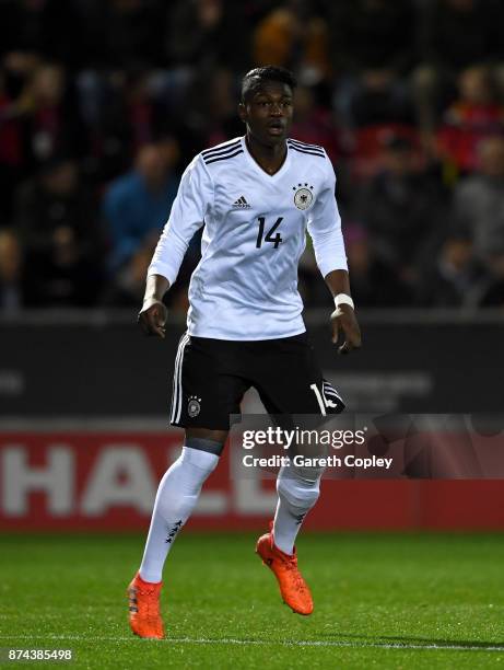 Kevin Vangu Phambu Bukusu of Germany during the International Match between England U17 and Germany U17 at The New York Stadium on November 14, 2017...