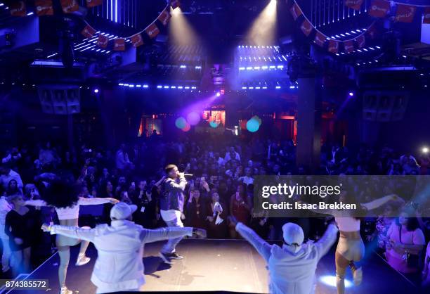 Daddy Yankee performs onstage at Spotify Celebrates Latin Music and Their Viva Latino Playlist at Marquee Nightclub on November 14, 2017 in Las...