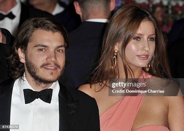 Actor Emile Hirsch and Brianna Domont attend the "Taking Woodstock" Premiere at the Grand Theatre Lumiere during the 62nd Annual Cannes Film Festival...