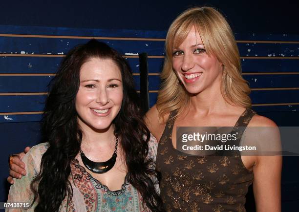 Recording artists Tiffany and Deborah Gibson attend the Search for Electric Youth Scholarship Auditions at the Howard Fine Acting Studio on May 16,...
