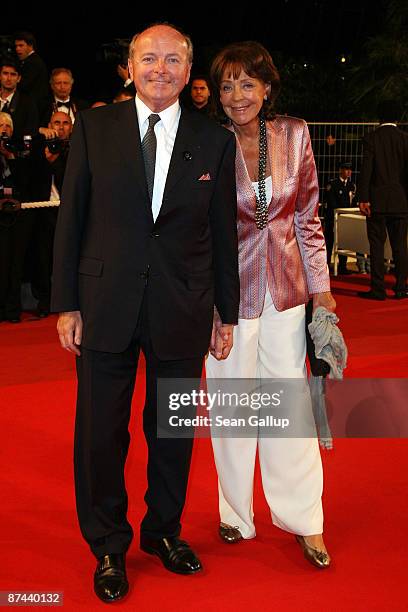 Jacques Toubon and his wife Lise attend the Don't Look Back Premiere held at the Palais Des Festival during the 62nd International Cannes Film...