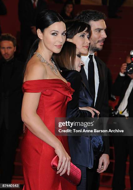 Actress Monica Bellucci, director Marina De Van, actress Sophie Marceau and actress Andrea Di Stefano attend the "Don't Look Back" Premiere at the...