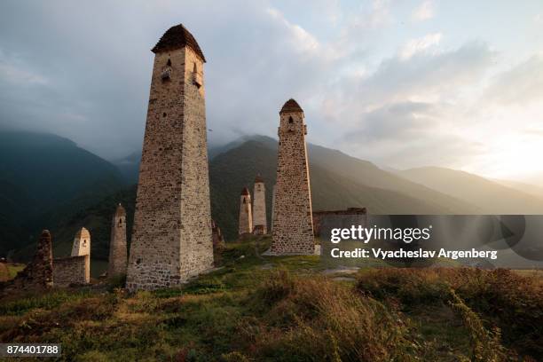 Erzi Military Medieval Towers Ingushetia Chechnya High-Res