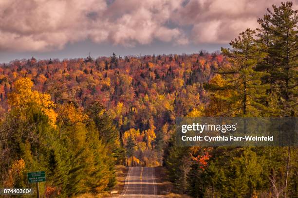 moosehead area autumn foliage - northern maine stock pictures, royalty-free photos & images