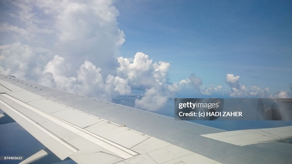 Aerial view of the island nation of Nauru