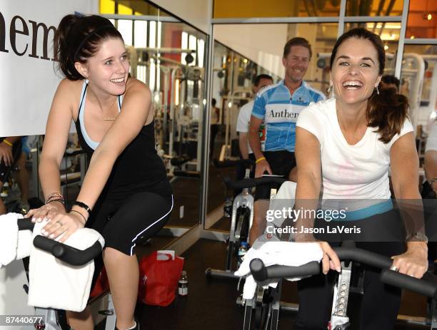 Maria Shriver and her daughter Katherine Schwarzenegger attend the Audi Best Buddies Challenge at Equinox - Westwood on May 16, 2009 in Westwood, Los...