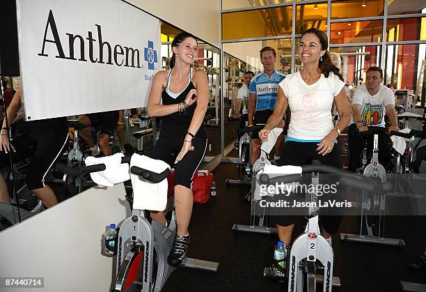 Maria Shriver and her daughter Katherine Schwarzenegger attend the Audi Best Buddies Challenge at Equinox - Westwood on May 16, 2009 in Westwood, Los...