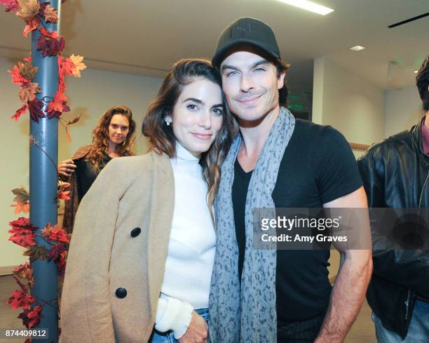 Nikki Reed and Ian Somerhalder attend the Thrive Market HQ Book Launch For "Kiss The Ground" at Thrive Market HQ on November 14, 2017 in Marina del...