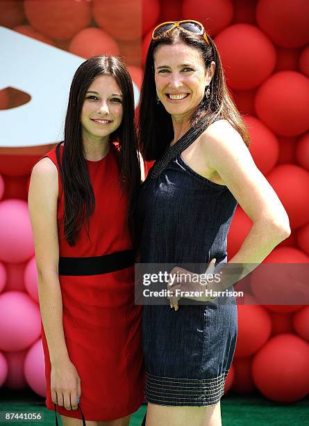 Actress Mimi Rogers and daughter Lucy Julia Rogers-Ciaffa arrives at the Premiere Of Disney Pixar's "Up" on May 16, 2009 at the El Capitan Theatre in...