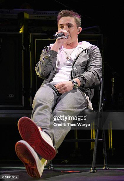 Jesse McCartney performs on stage during Z100's Zootopia 2009 presented by IZOD FRAGRANCE at Izod Center on May 16, 2009 in East Rutherford, New...